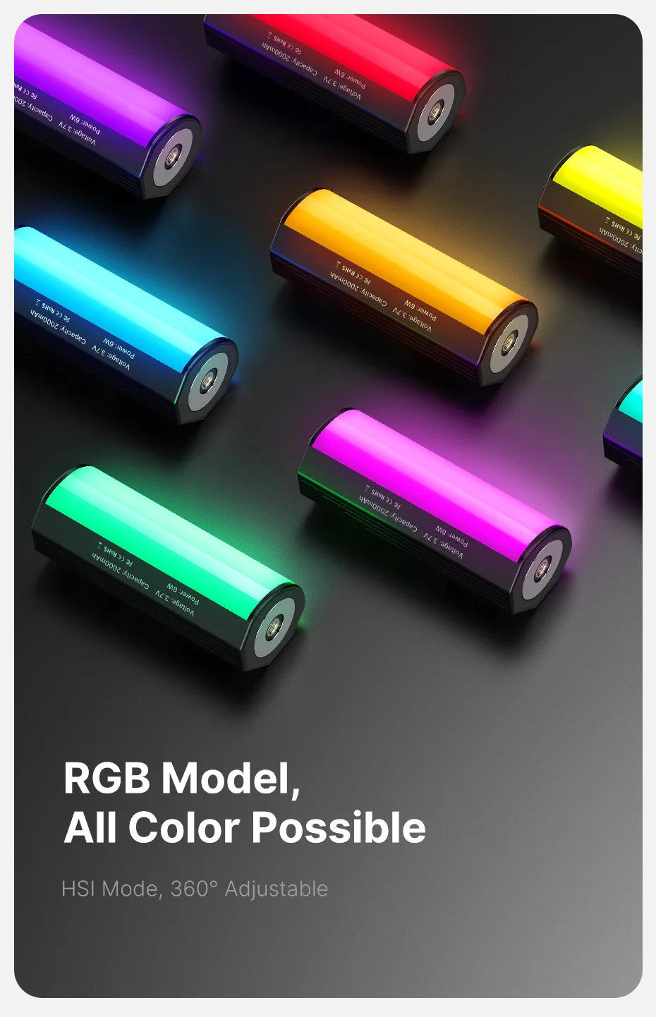 Ulanzi i-Light VL119 RGB Handheld Light Wand LED RGB Stick 2500-9000K Photography Lighting Magnetic Tube Light for Video Vlog