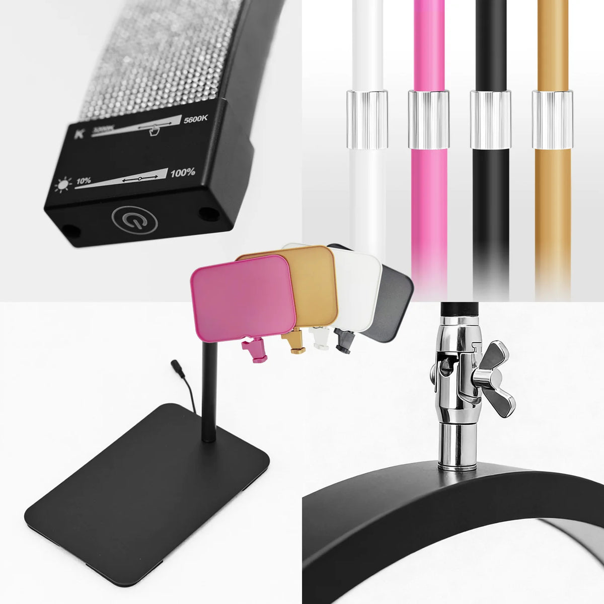 Free LOGO Rotatable Lashes Lamps Half Moon Light Led Moon Lamp Photography Fill Light for Lashes Extension Beauty Floor Lamps