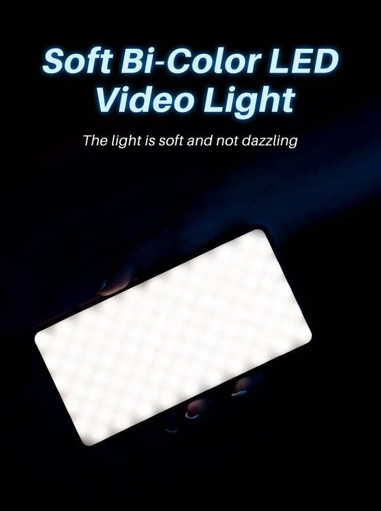 Ulanzi VL200 2500k-9000k Led Camera Light With Tripod Phone Holder 360° Ball Head Dimmable Led Video Light With Soft Diffuser